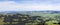 Panorama of the Appenzellerland, an overview  from high Swiss Alpstein region Ebenalp