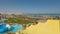 Panorama of the Aquapark Sliders, Aqua Park, Water Park Aquapark Sliders With Pool.