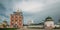 Panorama of architectural ensemble of the Ryazan Kremlin. Ryazan historical-architectural Museum-reserve