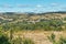 Panorama of the Ardeche mountains.