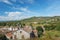 Panorama of the area outside the French village of Vallon Pont d\'Arc in the Ardeche.