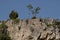 Panorama from the area of â€‹â€‹Rusenski Lom Nature Park with high vertical limestone cliffs