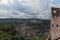 Panorama arial view of Idar-Oberstein in Rhineland-Palatinate, Germany