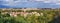 Panorama Arial view of Rome city from Janiculum hill, Terrazza del Gianicolo. Rome. Italy