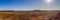 panorama of arid landscape in Kanku National Park with The Breakaways rock formation near Coober Pedy, South Australia