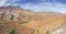 Panorama of the arid mountains on the Tizi n`Tichka pass