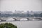 Panorama with Arlington Memorial Bridge from Washington District of Columbia USA