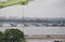 Panorama with Arlington Memorial Bridge from Washington District of Columbia USA