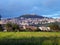 Panorama of Assisi village and Umbria countryside, Italy