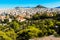 Panorama of Athenes, Greece with houses and Lycabettus Hill