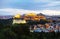 Panorama of Athens with Acropolis in the evening after sunset