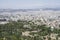 Panorama of Athens with view of the Agora and Temple of Hermes in Greece