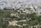 Panorama of Athens with view of the Agora and Temple of Hermes in Greece