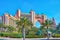 Panorama of Atlantis The Palm complex, Palm Jumeirah, Dubai, UAE