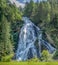 Panorama Aufnahme vom Staniskabach Wasserfall (Schleierfall, Haslacherfall) in Ã–sterreich.