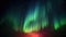 Panorama of Aurora borealis, Northern lights with starry in the night sky