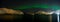 Panorama of Aurora polaris above a lake