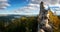 Panorama of the autumn Arakul Shikhan, Russia, southern Urals