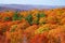 Panorama of autumn foliage in bear mountain