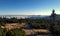 Panorama of autumun morning mountains above Petrova bouda