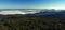 Panorama of autumun morning mountains above Petrova bouda