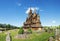 Panorama of the back of the Heddal Stave church