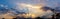Panorama background of sky twilight cloud and sliver lining