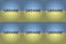 Panorama with backgrounder in the colours of the Ukrainian flag