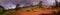 Panorama, Backlit desert landscape