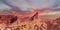 Panorama of the Backside of Zabriski Point Death Valley at Sunse