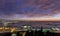 Panorama of Baku at the very beginning of sunrise