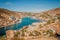 Panorama of Balaklava bay on sunny day