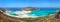 Panorama of Balos beach and Gramvousa island near Kissamos in Crete Greece