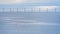 Panorama of Baltic Sea with offshore wind farm