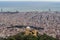 Panorama of Barcelona, Spain.