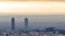 Panorama of Barcelona timelapse, Spain, viewed from the Bunkers of Carmel