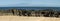 Panorama of basalt rocks at Ocean Beach Bunbury Western Australia