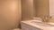 Panorama Bathroom interior of a house with a vanity unit adjacent to the toilet