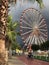 Panorama Of Batumi. Carousel, cabby taxi driver on wheels, palm trees and amazing sky over the Black sea.