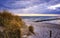 Panorama of beach in Ahrenshoop in Mecklenburg-Western Pomerania on the peninsula Fischland-Darss-Zingst on the Baltic Sea