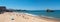 Panorama of the beach of Biarritz city, France