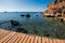 Panorama of the beach at reef,