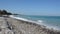 Panorama beach of Theologos town on Rhodes island in Greece