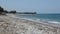 Panorama beach of Theologos town on Rhodes island in Greece