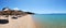 Panorama of a beach and turquoise water