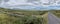 Panorama of the Beara Way at Ballycrovane, Cork, Ireland