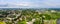 Panorama of the beautiful ancient city Veliky Novgorod, view of the city from the Novgorod shaft, only surviving tower