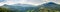 Panorama of beautiful Carpathian mountains