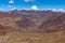 Panorama of beautiful coloured mountains, Andes Mountains, Peru