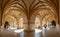 Panorama of the beautiful historic passage of the Jeronimos Monastery in Lisbon